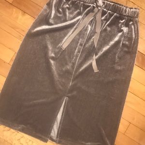 Velvet Taupe Skirt